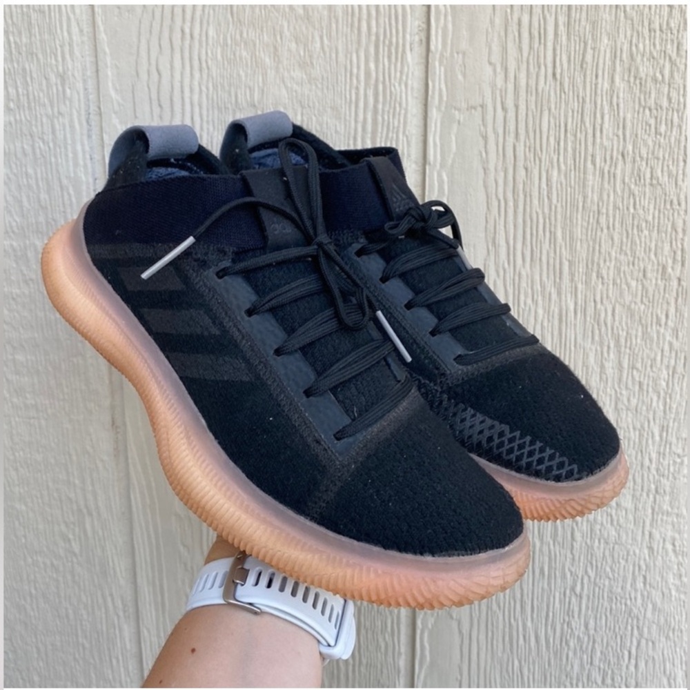 Adidas Pureboost Trainer lace up sneakers black womens size 6.5 athletic shoes